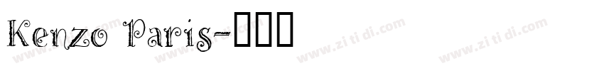 Kenzo Paris字体转换